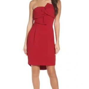 Adelyn Rae Strapless Bow Twist Dress